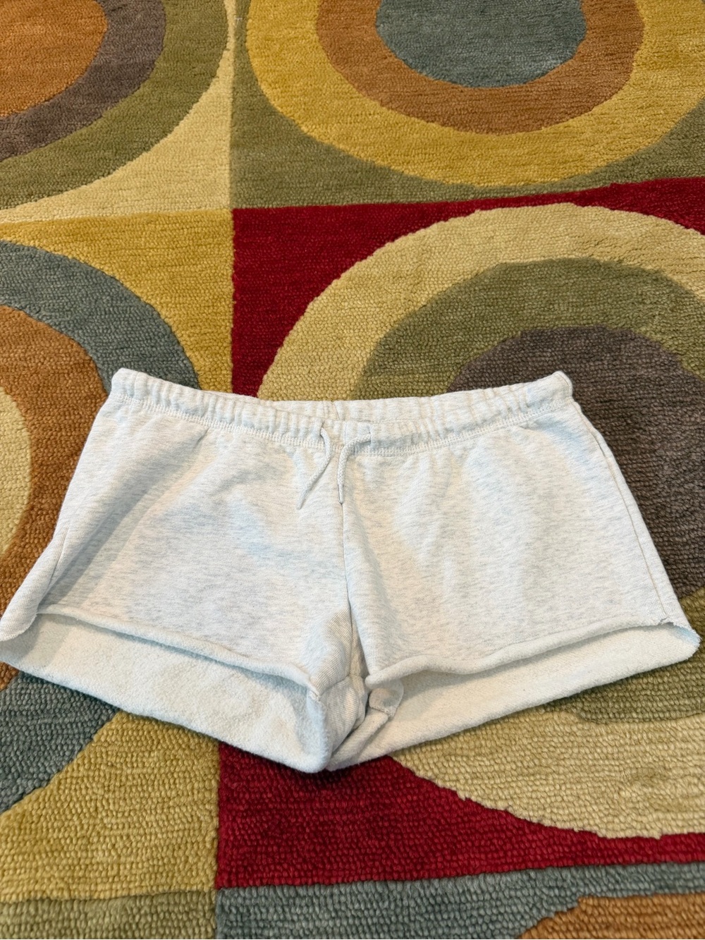 Brandy Melville / John Galt Grey Fleece Sweat Shorts Mini Rolled Hem One Size